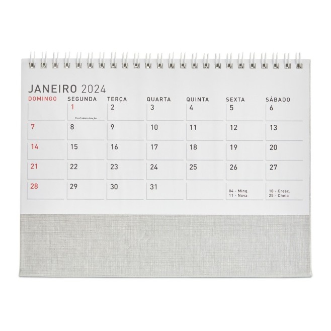 Calendário de Mesa 2024 para Brinde