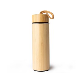 Garrafa Térmica Bambu 400ml com Infusor Personalizada