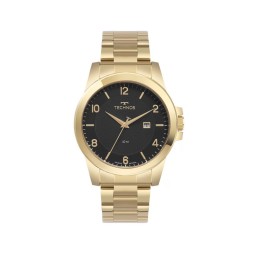 Relógio Technos Masculino Steel Dourado Personalizado