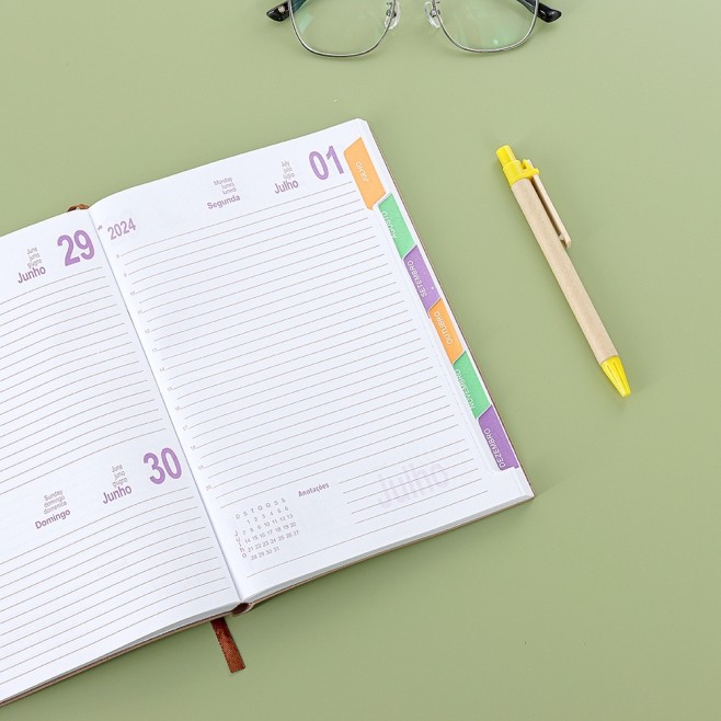 Agenda Couro Sintético 2024/25 Personalizada