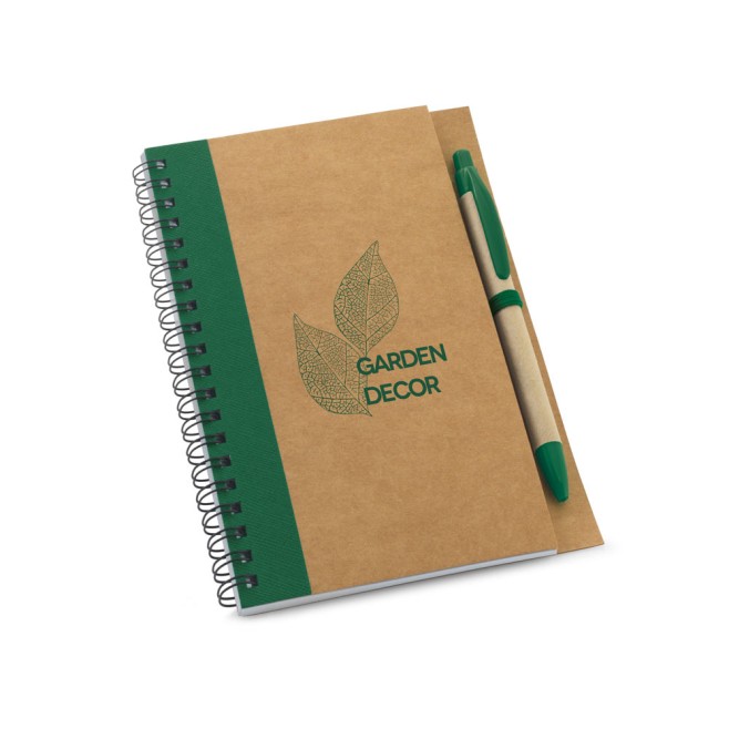 Caderno Com Caneta Em Papel Kraft Reciclado Personalizado