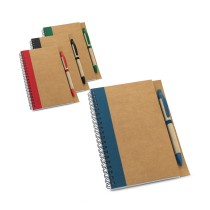 Caderno Com Caneta Em Papel Kraft Reciclado Personalizado