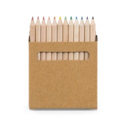Caixa de Cartão com 12 Mini Lápis de Cor Personalizado