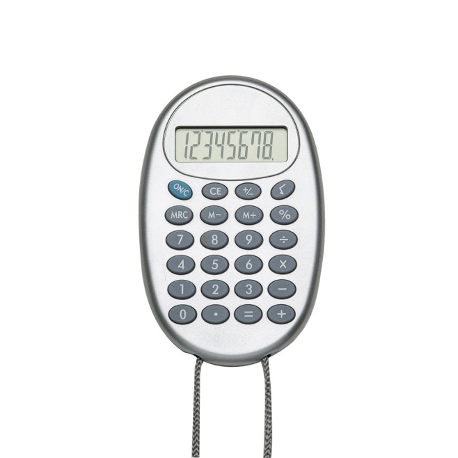 Calculadora Plástica com Cordão Personalizada