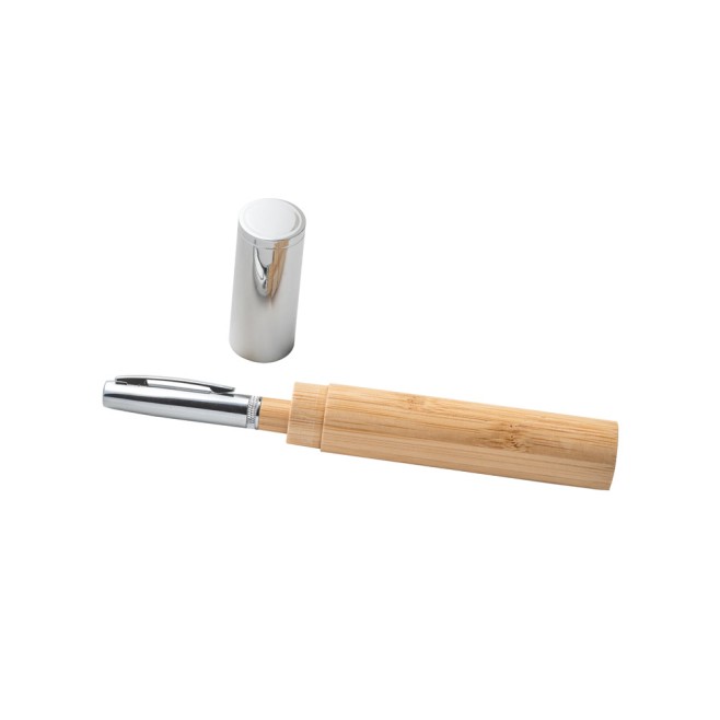 Caneta Bambu para Brindes com Logo 