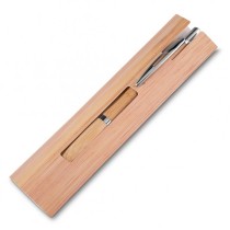 Caneta Ecológica de Bambu com Estojo Personalizada para Brinde