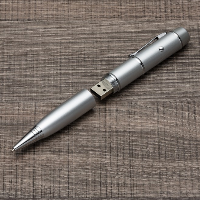 Caneta Pen Drive 4GB e Laser Personalizada