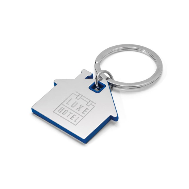 Chaveiro de Metal Formato Casa Personalizado Com Logomarca da Empresa