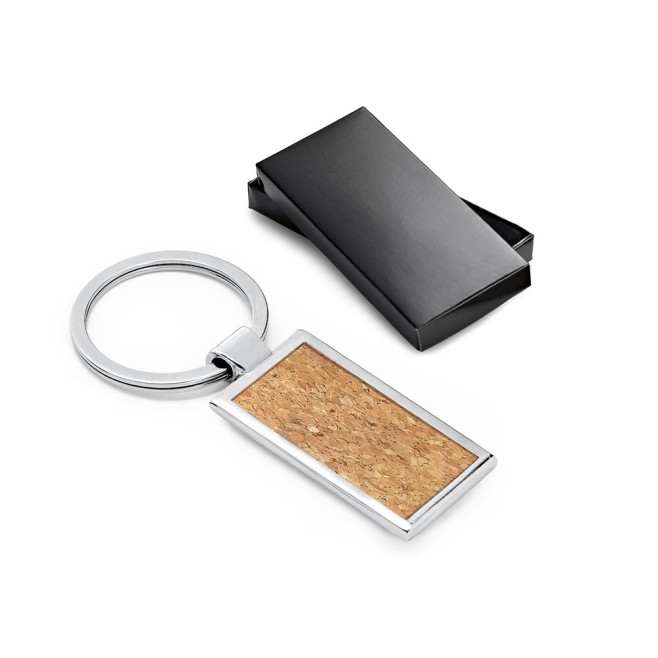 Chaveiro Metal e Cortiça Personalizado Para Brindes