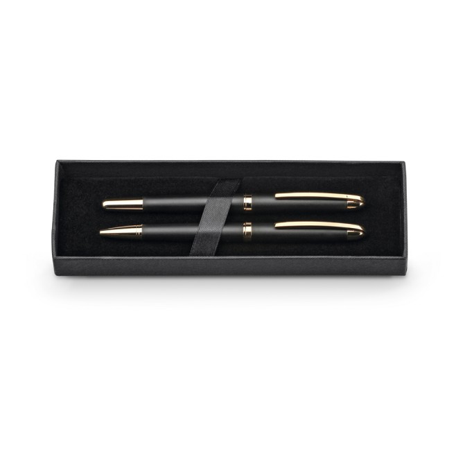Conjunto de Caneta Esferográfica e Caneta Roller com Logo