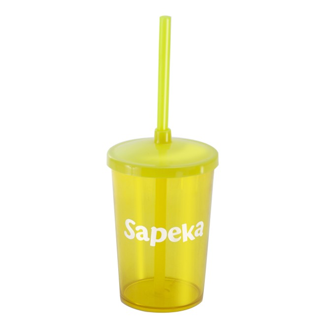 Copo 350 com Tampa e Canudo Personalizado