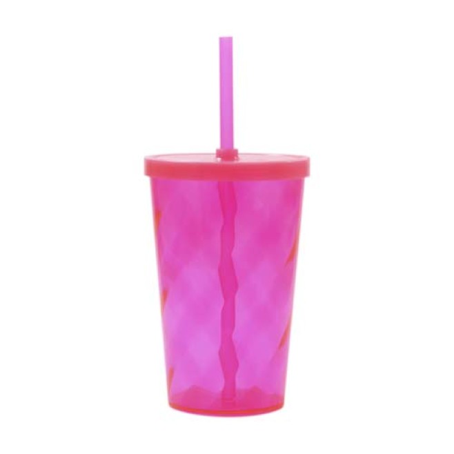 Copo 550 Espiral com Tampa e Canudo Personalizado