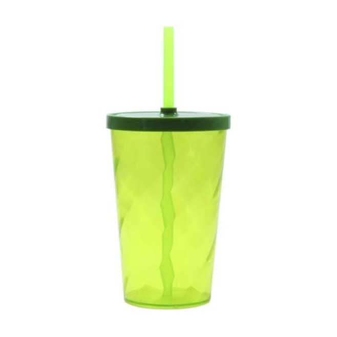 Copo 550 Espiral com Tampa e Canudo Personalizado