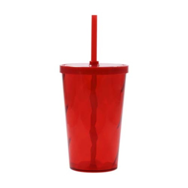 Copo 550 Espiral com Tampa e Canudo Personalizado