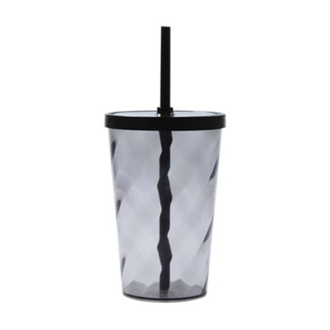 Copo 550 Espiral com Tampa e Canudo Personalizado