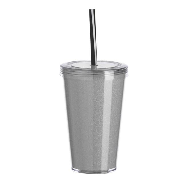 Copo de Acrílico 550ml com Canudo Personalizado