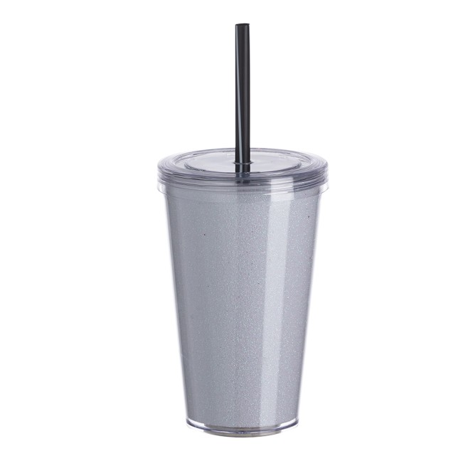 Copo de Acrílico 550ml com Canudo Personalizado
