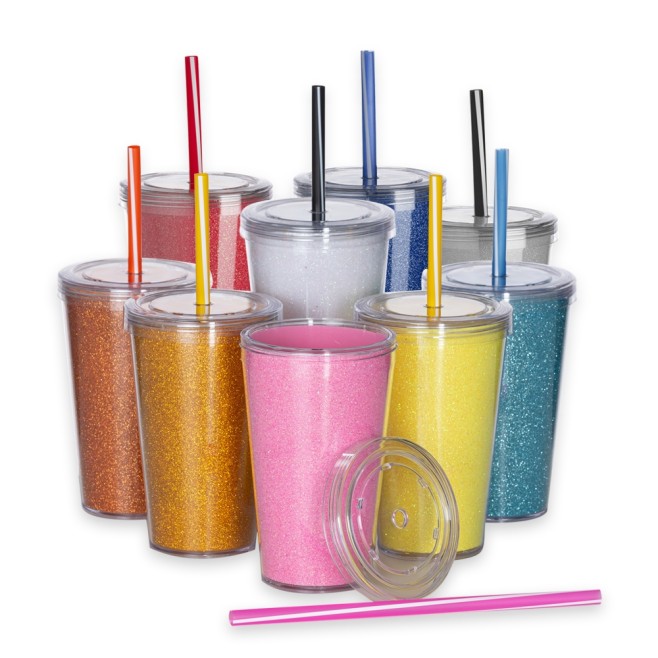 Copo de Acrílico 550ml com Canudo Personalizado