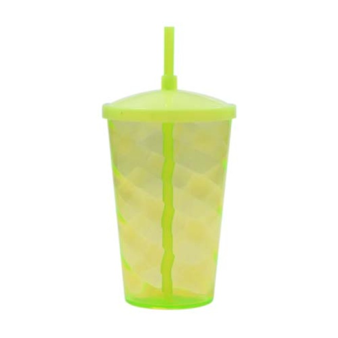 Copo Espiral 700 ml com Tampa e Canudo Personalizado