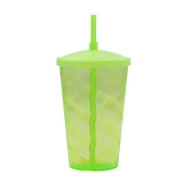 Copo Espiral 700 ml com Tampa e Canudo Personalizado