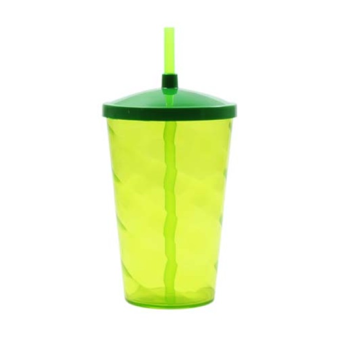 Copo Espiral 700 ml com Tampa e Canudo Personalizado