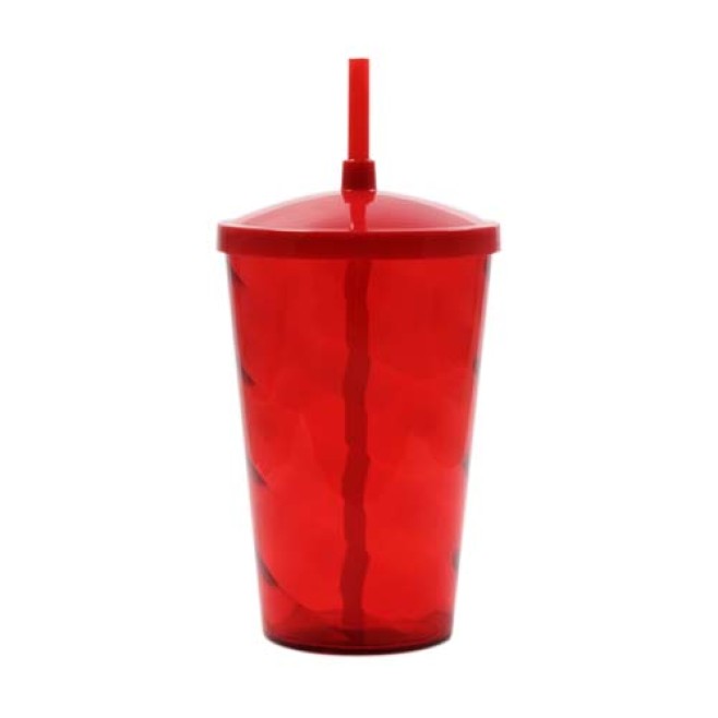 Copo Espiral 700 ml com Tampa e Canudo Personalizado