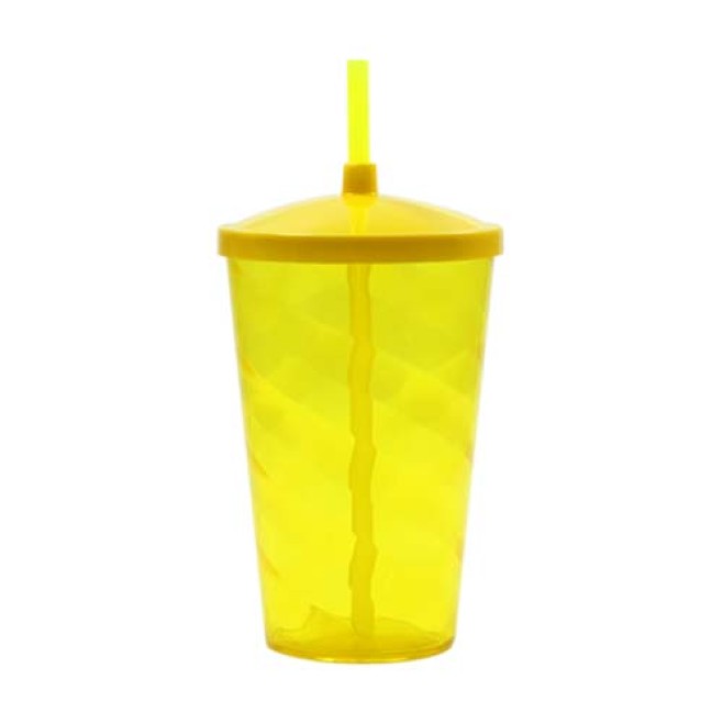 Copo Espiral 700 ml com Tampa e Canudo Personalizado
