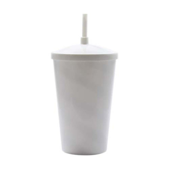 Copo Espiral 700 ml com Tampa e Canudo Personalizado
