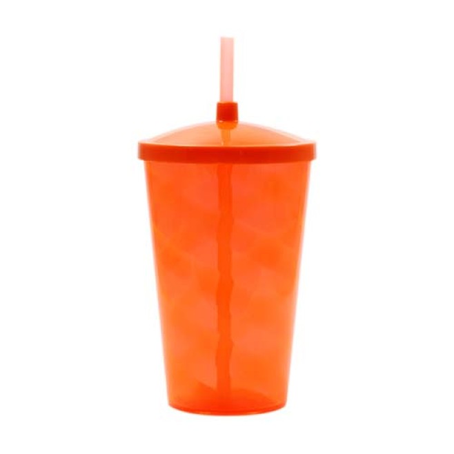 Copo Espiral 700 ml com Tampa e Canudo Personalizado