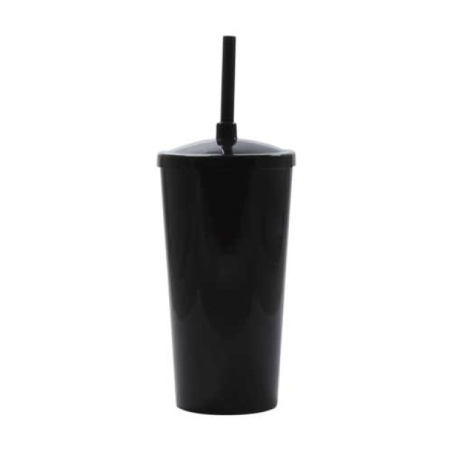 Copo Pixel com Tampa e Canudo Personalizado