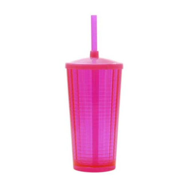 Copo Pixel com Tampa e Canudo Personalizado