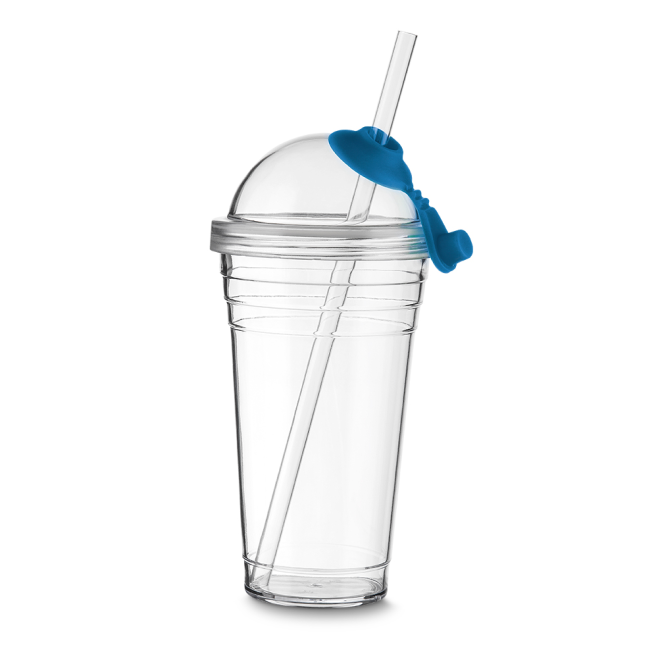 Copo Plastico com Tampa e Canudo Personalizado