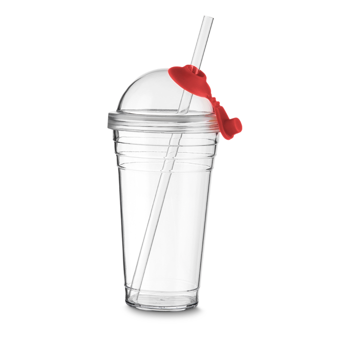 Copo Plastico com Tampa e Canudo Personalizado