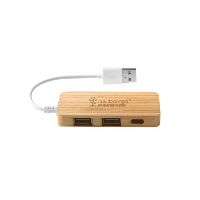 Hub em Bambu Personalizado