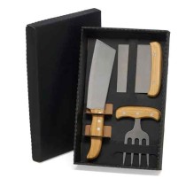 Kit Com Cutelo, Garfo E Espátula Personalizado 