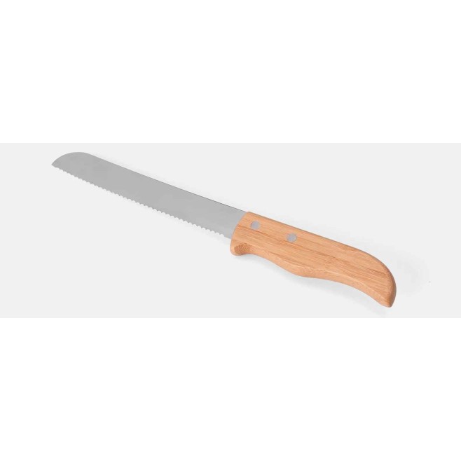 Kit para Queijo E Faca Para Pão Em Inox / Bambu Personalizado 
