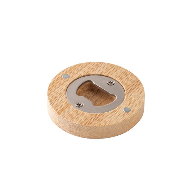 Porta Copos em Bambu com Abridor com Logo
