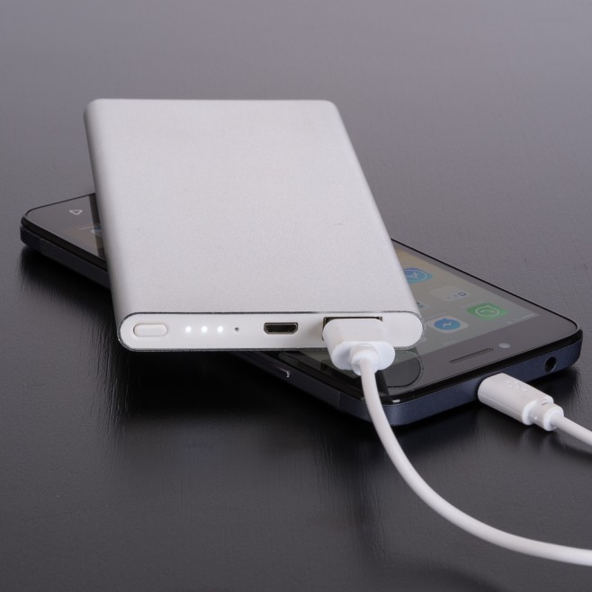 Power Bank Metal com Indicador Led para Brinde