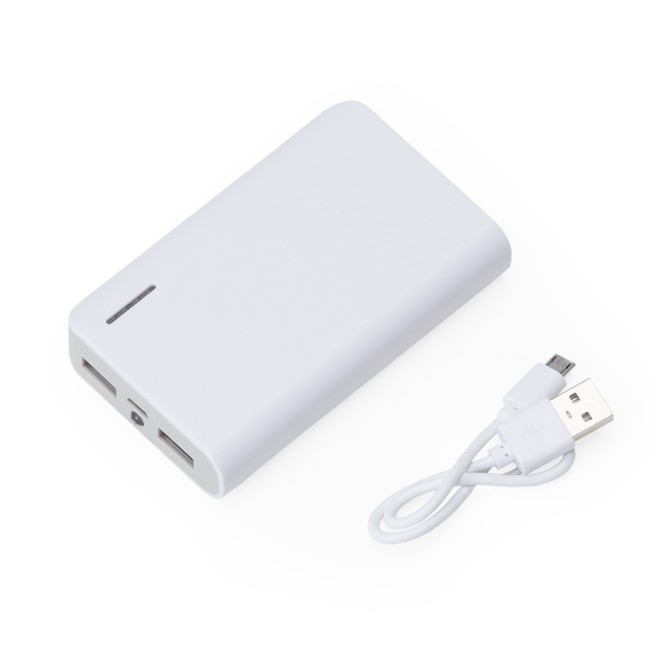 Power Bank Plástico com Lanterna Personalizado