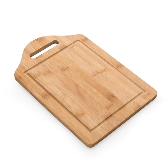 Tábua de Bambu com Canaleta com Logo